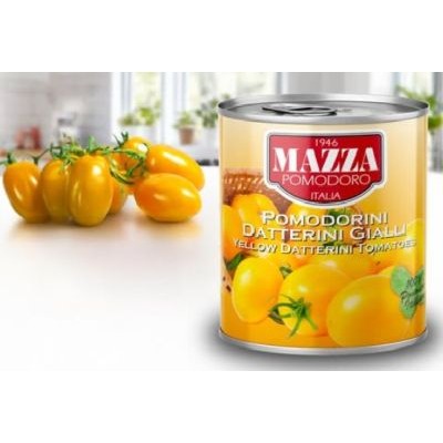 Yellow DATTERINI tomatoes canned, MAZZA, 800 g / 480 g